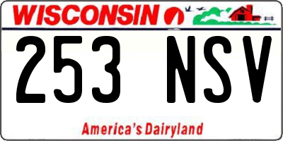 WI license plate 253NSV