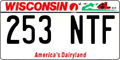 WI license plate 253NTF