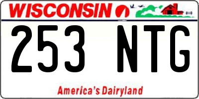 WI license plate 253NTG