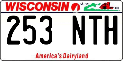 WI license plate 253NTH