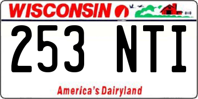 WI license plate 253NTI