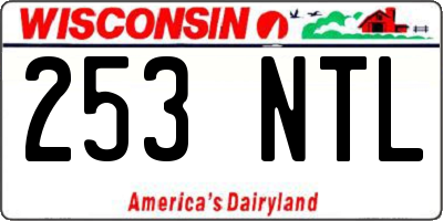 WI license plate 253NTL