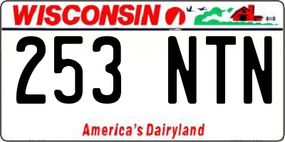 WI license plate 253NTN