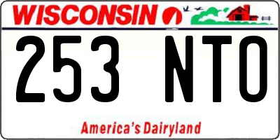 WI license plate 253NTO