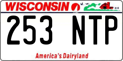 WI license plate 253NTP