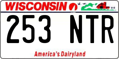 WI license plate 253NTR