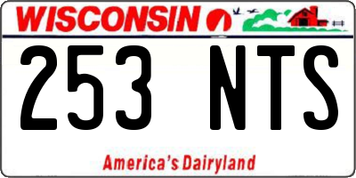 WI license plate 253NTS