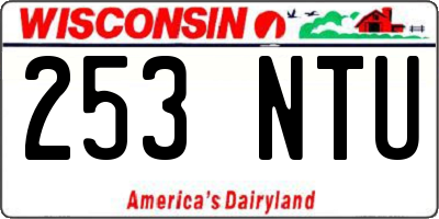 WI license plate 253NTU