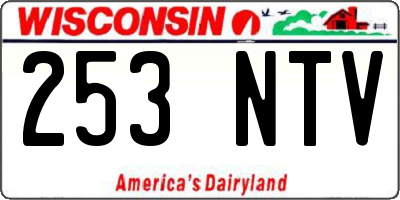 WI license plate 253NTV