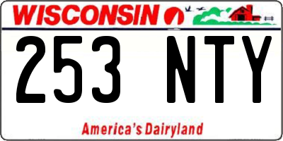 WI license plate 253NTY