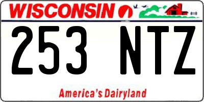 WI license plate 253NTZ