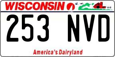 WI license plate 253NVD