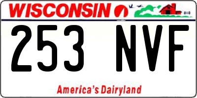 WI license plate 253NVF