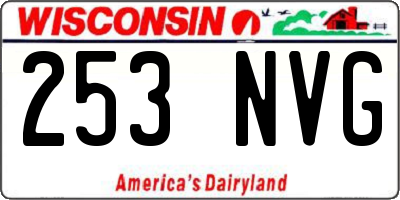 WI license plate 253NVG