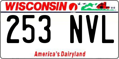 WI license plate 253NVL