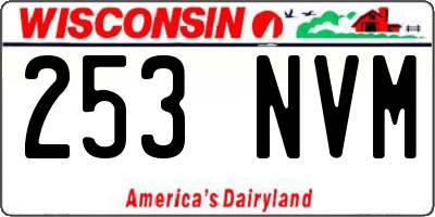 WI license plate 253NVM