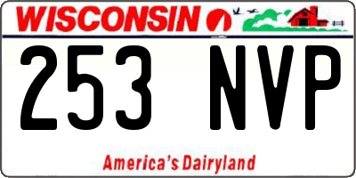 WI license plate 253NVP