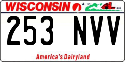 WI license plate 253NVV
