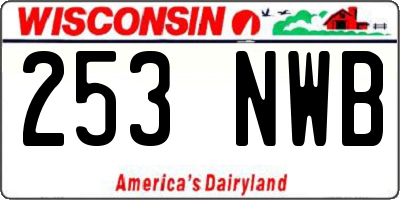 WI license plate 253NWB
