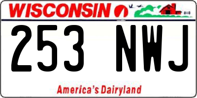 WI license plate 253NWJ