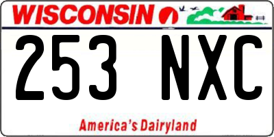 WI license plate 253NXC