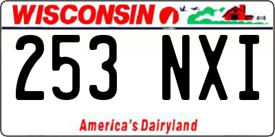 WI license plate 253NXI