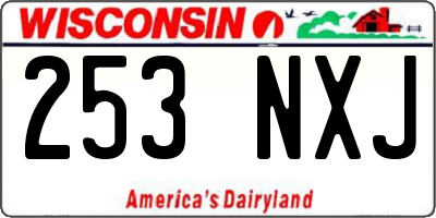 WI license plate 253NXJ