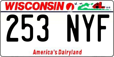 WI license plate 253NYF