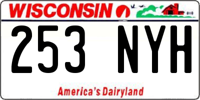 WI license plate 253NYH