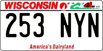 WI license plate 253NYN