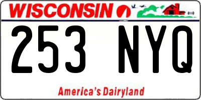 WI license plate 253NYQ
