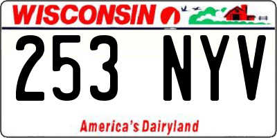 WI license plate 253NYV