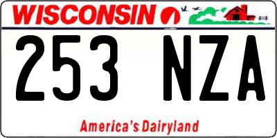 WI license plate 253NZA