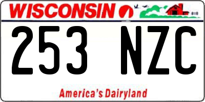 WI license plate 253NZC