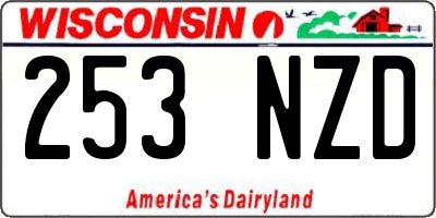 WI license plate 253NZD