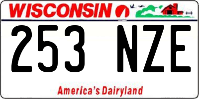 WI license plate 253NZE