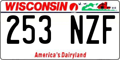 WI license plate 253NZF