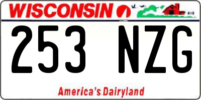 WI license plate 253NZG