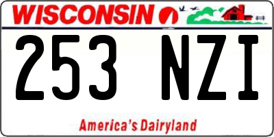 WI license plate 253NZI
