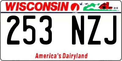WI license plate 253NZJ