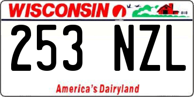 WI license plate 253NZL