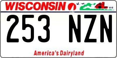 WI license plate 253NZN