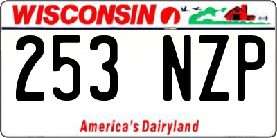 WI license plate 253NZP