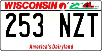 WI license plate 253NZT