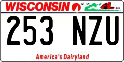 WI license plate 253NZU