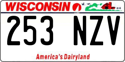 WI license plate 253NZV