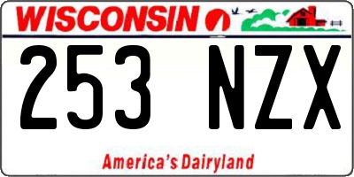 WI license plate 253NZX