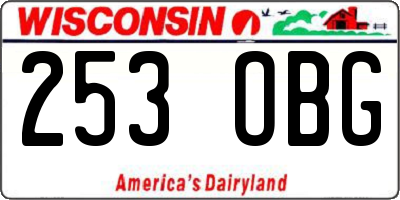 WI license plate 253OBG