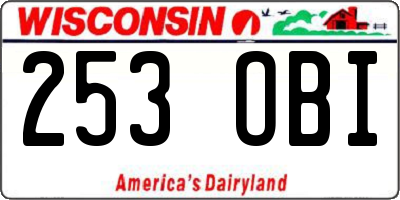 WI license plate 253OBI