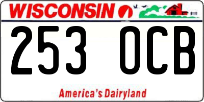 WI license plate 253OCB